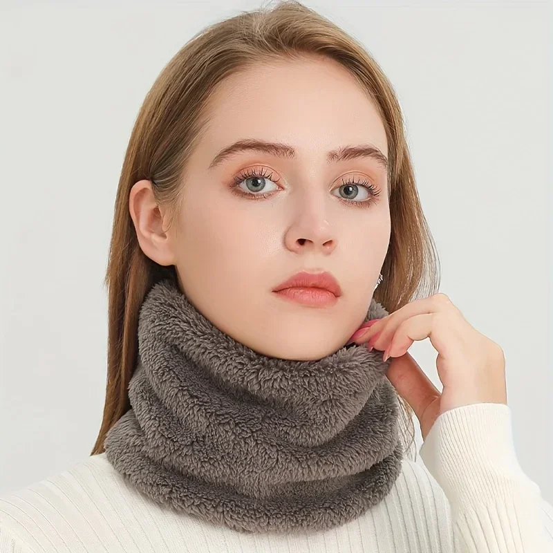 Neck Gaiter Fleece - Winddichte pluche oneindigheidssjaal effen kleur nekbeschermer