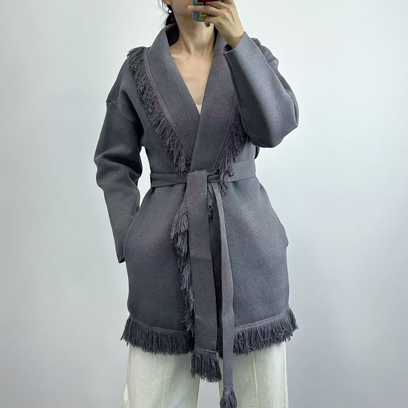 Dames lang wollen gebreid vest - Wool Coat Peacoat recensie en prijs