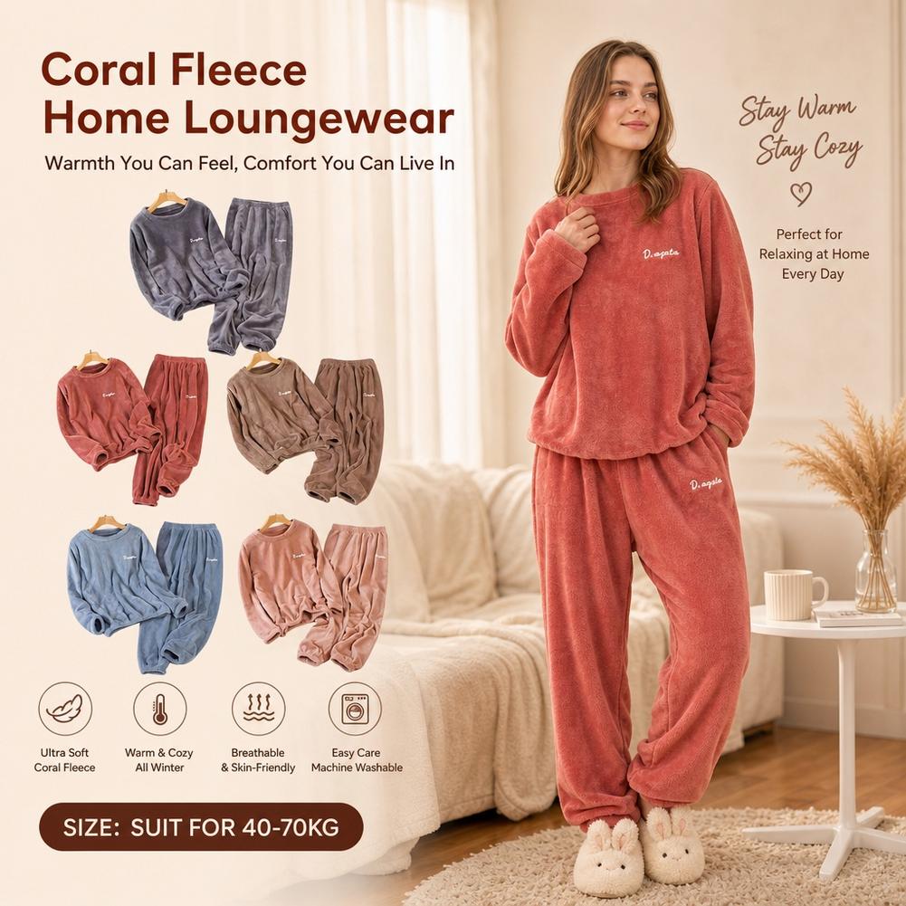 Coral Fleece Homewear Set Pyja - Corduroy Pant Warm recensie en prijs