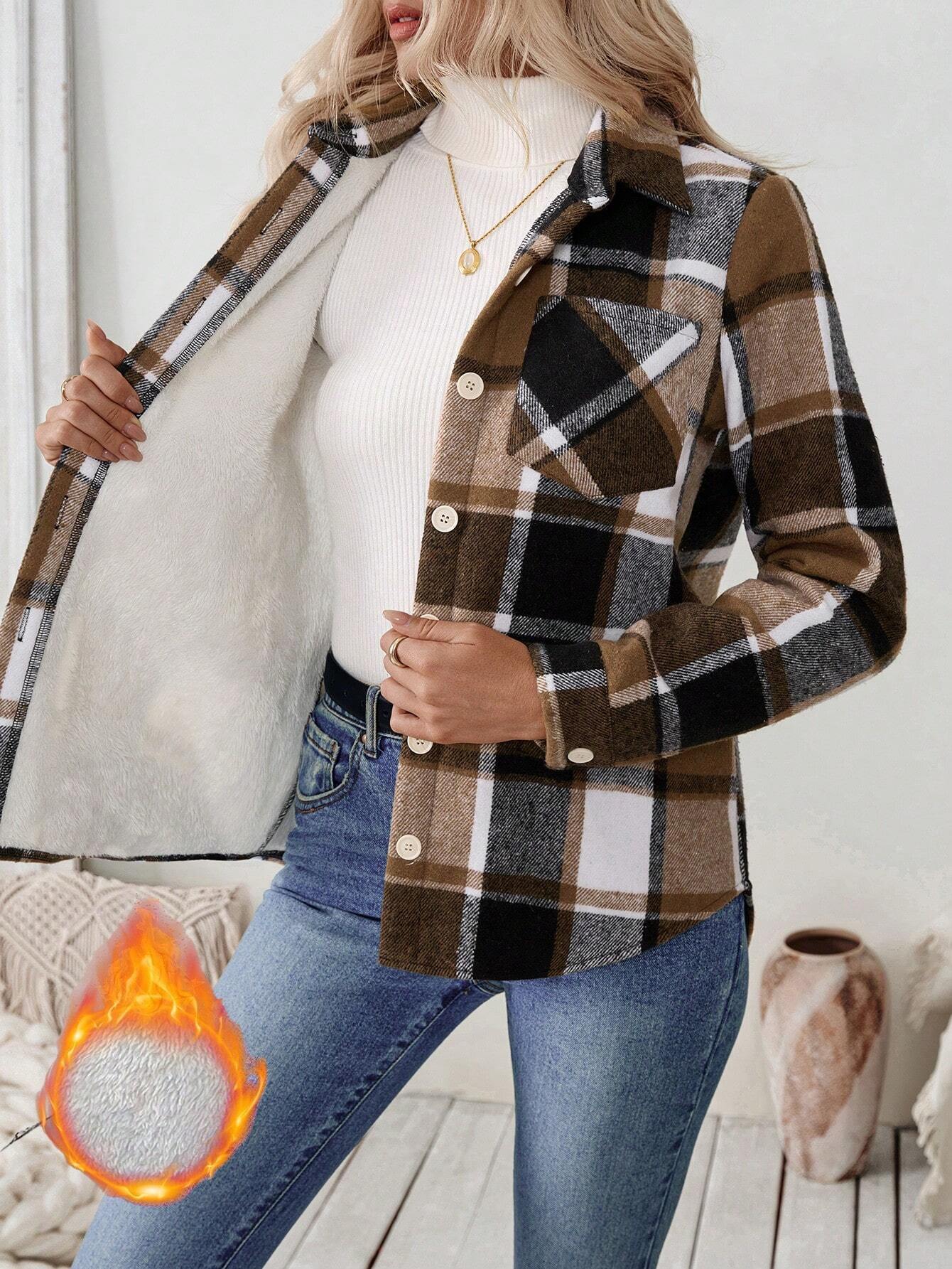 Dames Fleece gevoerde geruite  - Flannel Shirt Lined recensie en prijs